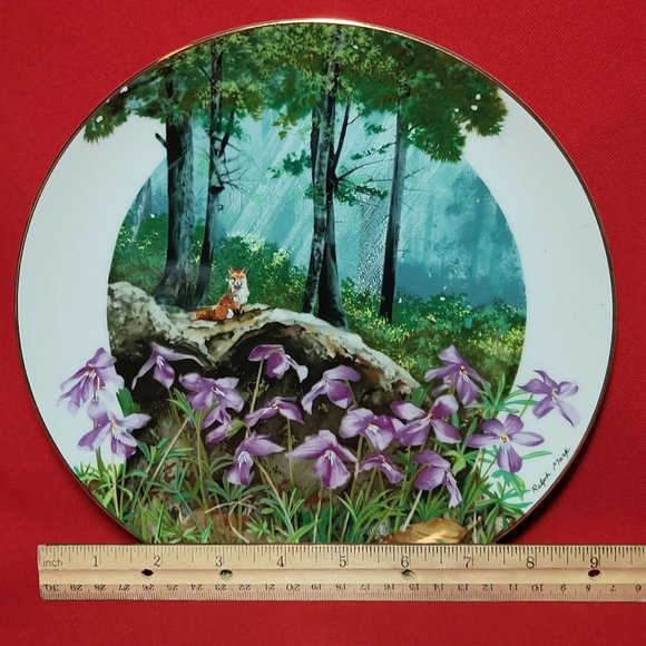 VTG Decorative Plate Royal Windsor Birdsfoot Violet Wildflowers of the South - Picture 10 of 12